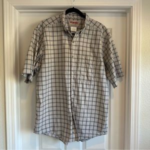 Wrangler Plaid Men’s Short Sleeve Button Up Shirt Size XL